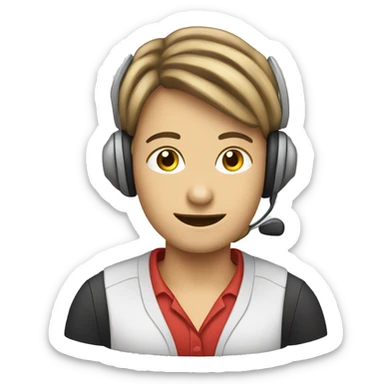 customer service operator  sticker