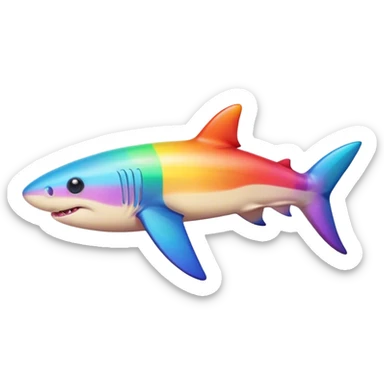 Gay rainbow shark sticker
