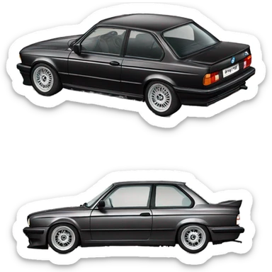 black bmw e30 sticker