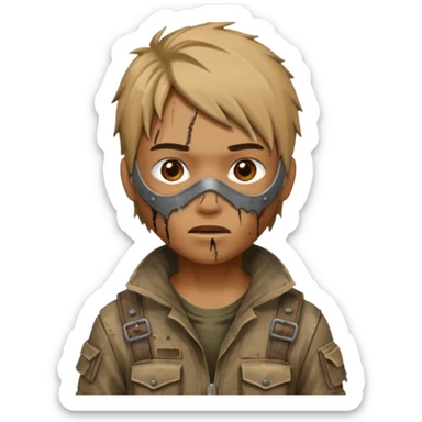Video game post apocalyptic raider lifelike jumpsuit sticker