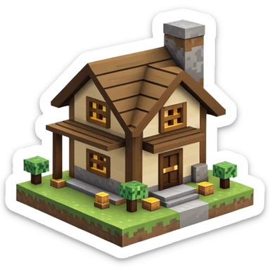 Minecraft house sticker