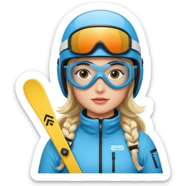Female Skier sticker