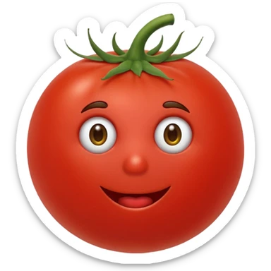 Eine Tomate mit Gesicht und Hände und Füße  sticker