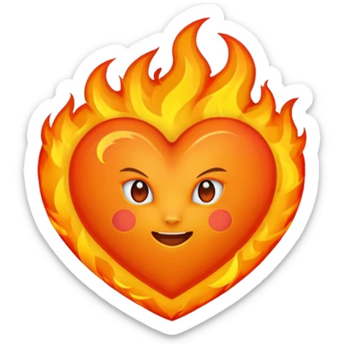 fireheart with letter A sticker