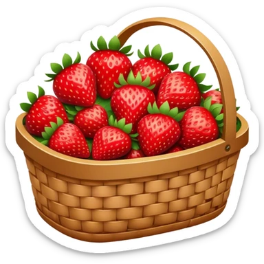 basket of strawberries sticker