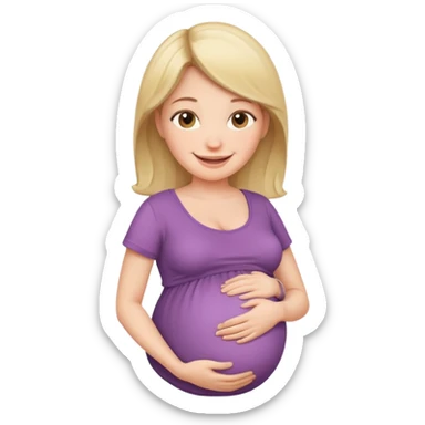 Make a pregnant woman sticker
