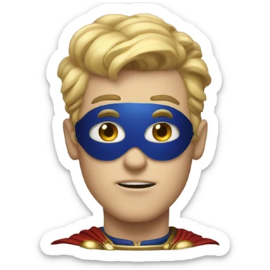 Homelander from the boys emoji mad with laser eyes sticker