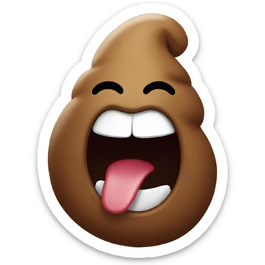 Poop singing a song sticker
