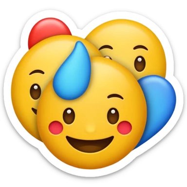 Create an emoji with the animated form colors moving on the object - the content is - 7687 sticker