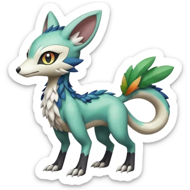 Meloetta-Trico-Vernid-Sergal-Pokémon-Fakémon-creature sticker