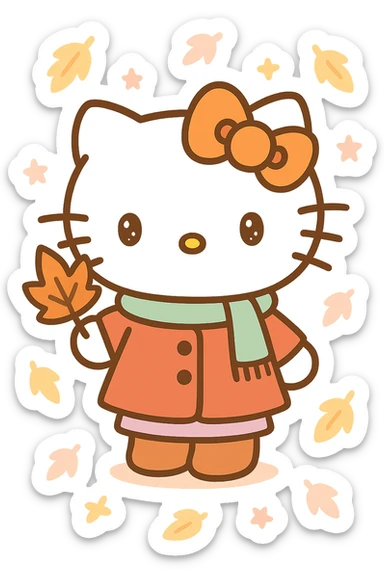 Hello Kitty Autumn Style sticker