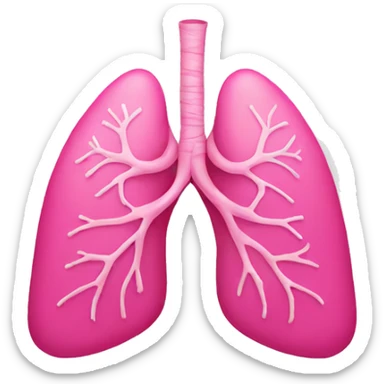pink healthy lungs sticker