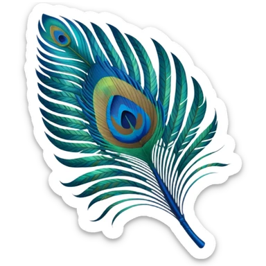 I want the emoji of a Single Peacock Feather sticker