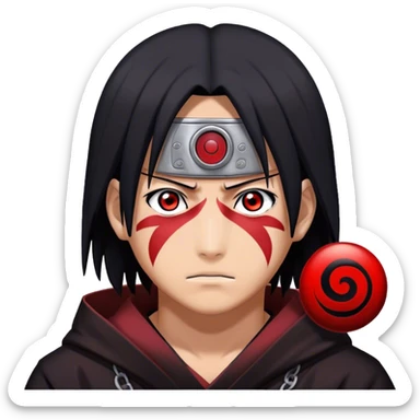 Itachi Uchiha using sharingan sticker