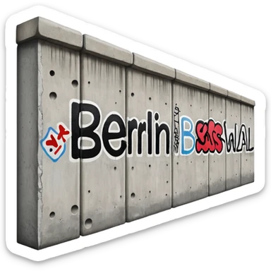 berlin wall long sticker