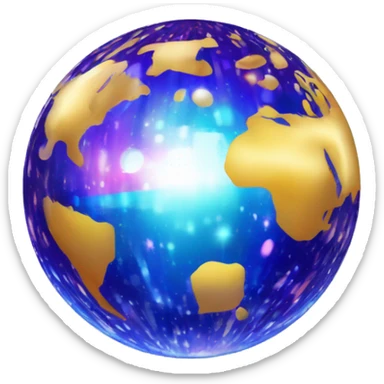 create an illustration similar to the mirror ball illustration on the following website: https://www.pinterest.com.au/pin/651473902379977964/ sticker