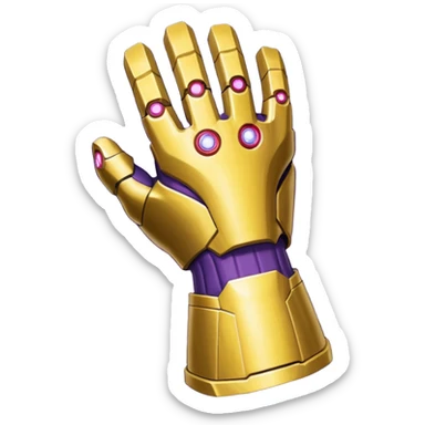 gant de thanos remix par iron man claquement des doigt sticker