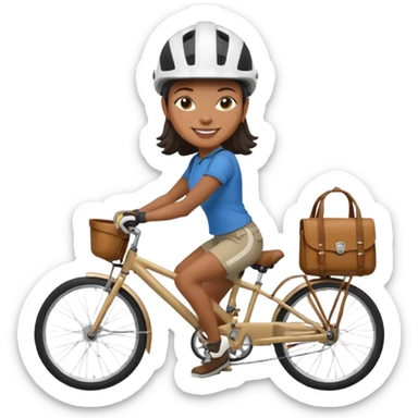 Urban Bike Courier black woman  sticker