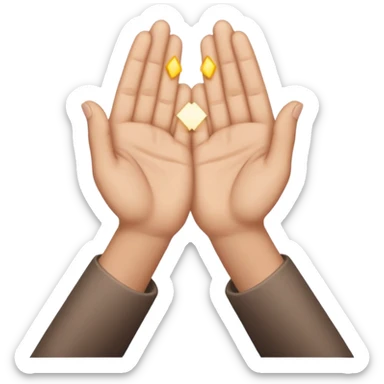 pray hands mangas rosadas sticker