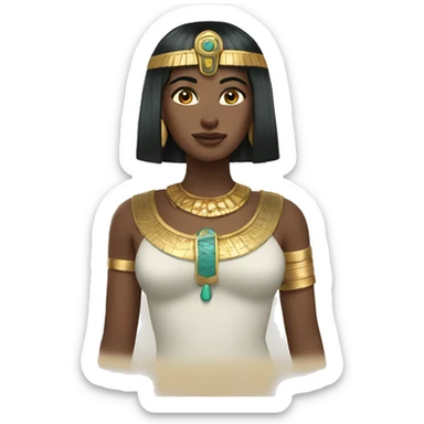 Cleopatra with link hair sticker
