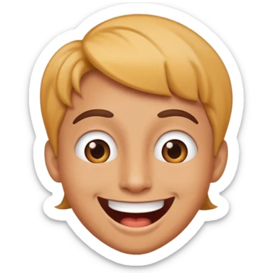 Funny face smile joke sticker