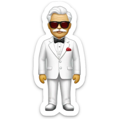 colonel sanders pimp sticker