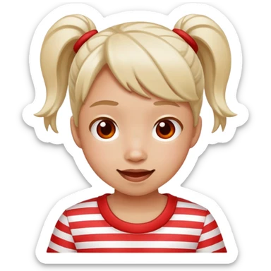 Nae nae wearing red and white stripe shirt looking like where’s winda sticker