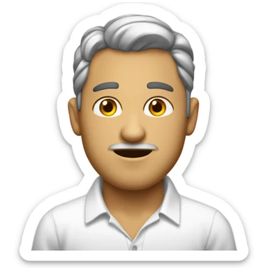 crea un simio con una camisa blanca  sticker