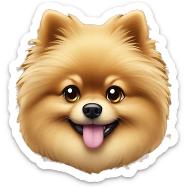 Big pomeranian with packet of mulch sticker