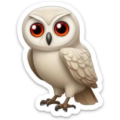 red eye owl sticker