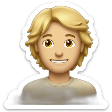 Homme cagouler avec un bob beige sticker