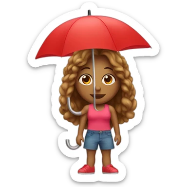trans women with red umbrella sticker