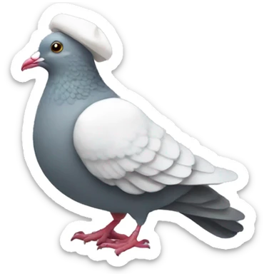 pigeon with a white bonnet from handmaid's tale sticker