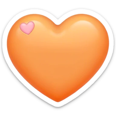 pastel orange heart sticker