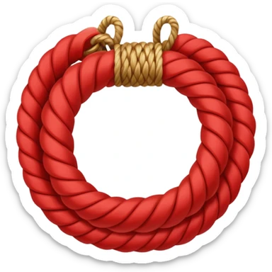 A bundle of red rope sticker