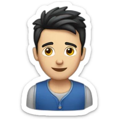 White Male Wearing Mickey Ears sticker