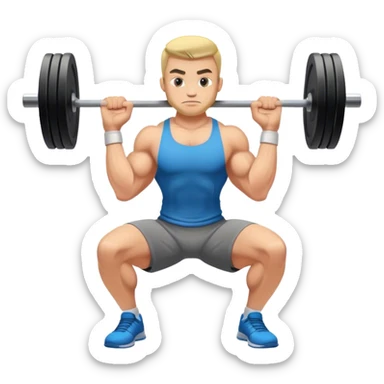 cool athlete weighted squats sticker