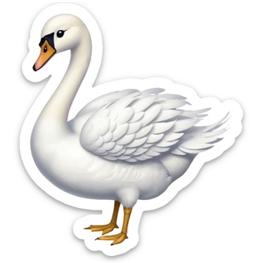 White swan sticker