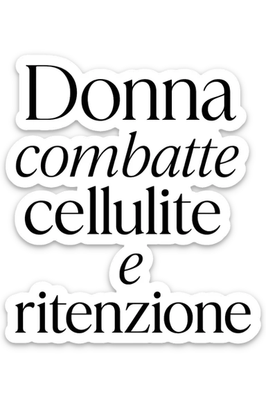 Donna combatte cellulite e ritenzione sticker