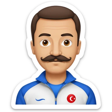 Recep İvedik, Turkish comedy character with mustache and tracksuit sticker