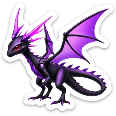 Punk’ish Edgy Futuristic Badass Dark Gothic Flygon-Aurorus-Amaura-Hybrid-Creature sticker
