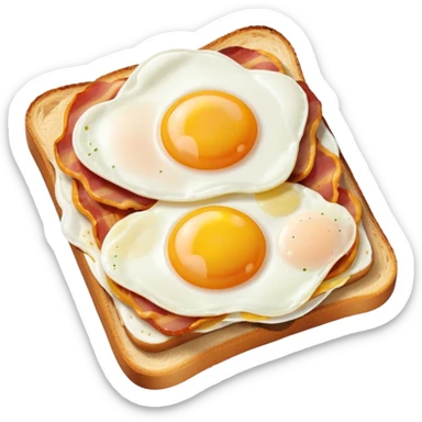 Egg and bacon toast sticker