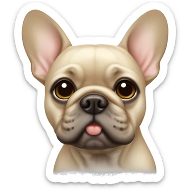 Beige French bulldog  sticker
