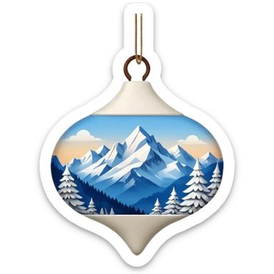 alpine ornament  sticker