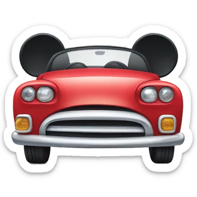 car with mickey mouse ears sticker