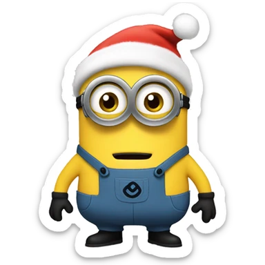 Christmas minion sticker