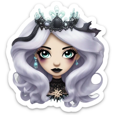 goth mermaid hime gyaru girl sticker