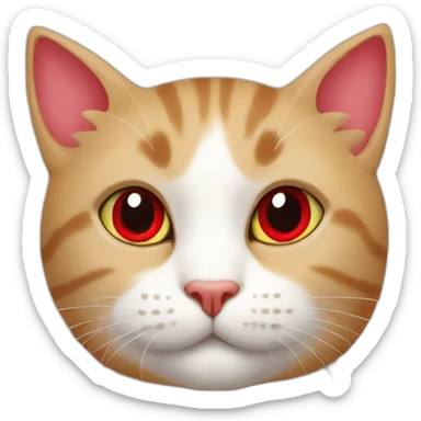 Cat+strawberry sticker