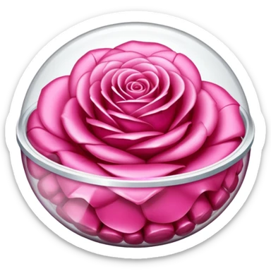 un bonbon rose rond dans un emballage sticker