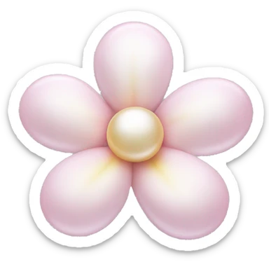 Pearl light pink flower sticker